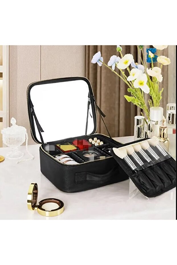 Travel Makeup Bag - 3 Color Scenarios Adjustable with Mirror