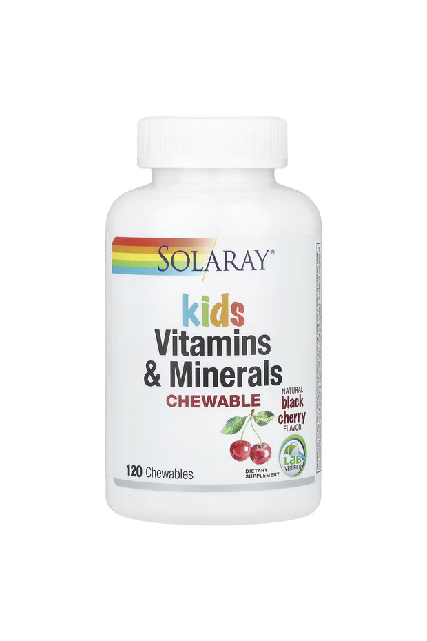 儿童咀嚼片维生素和矿物质天然黑樱桃 120 粒咀嚼片 - 1