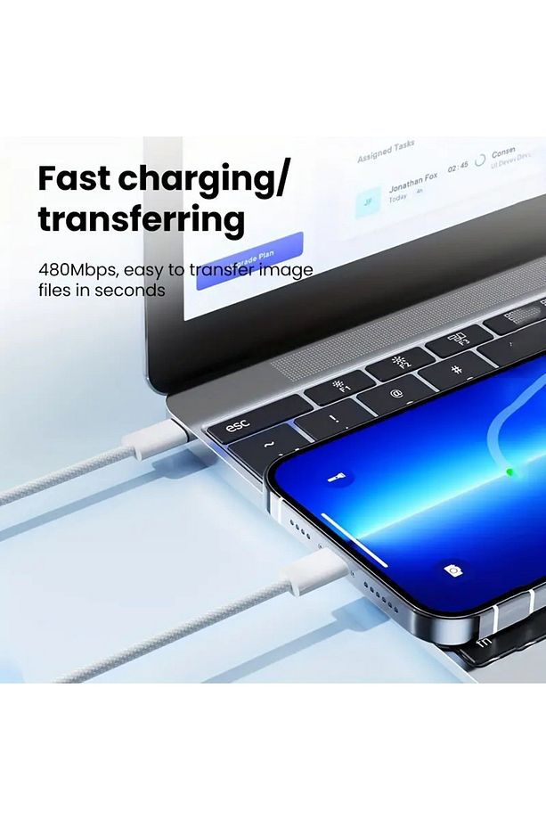 Iphone 15 /Pro/Promax/Plus/ 16 /Pro/Promax/Plus Ve IPAD Uyumlu 60w Hızlı Şarj Kablosu 1 mt USB-C - 4