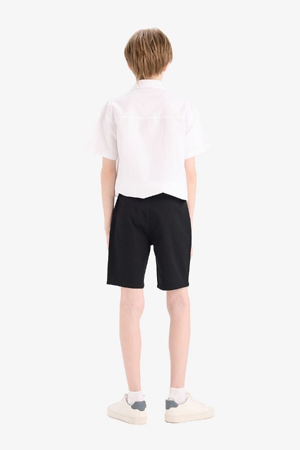 Erkek Çocuk Cepli Basic Düz Gabardin Şort C2955A825SM - 6