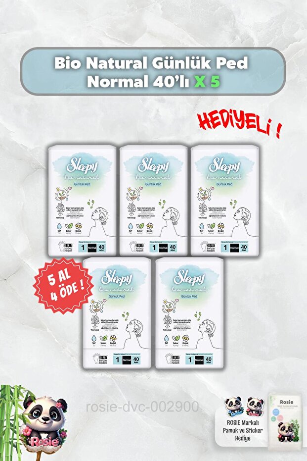 Sleepy Bio Natural Daily Pads 40S and Rosie (Buy 5 Get 4)