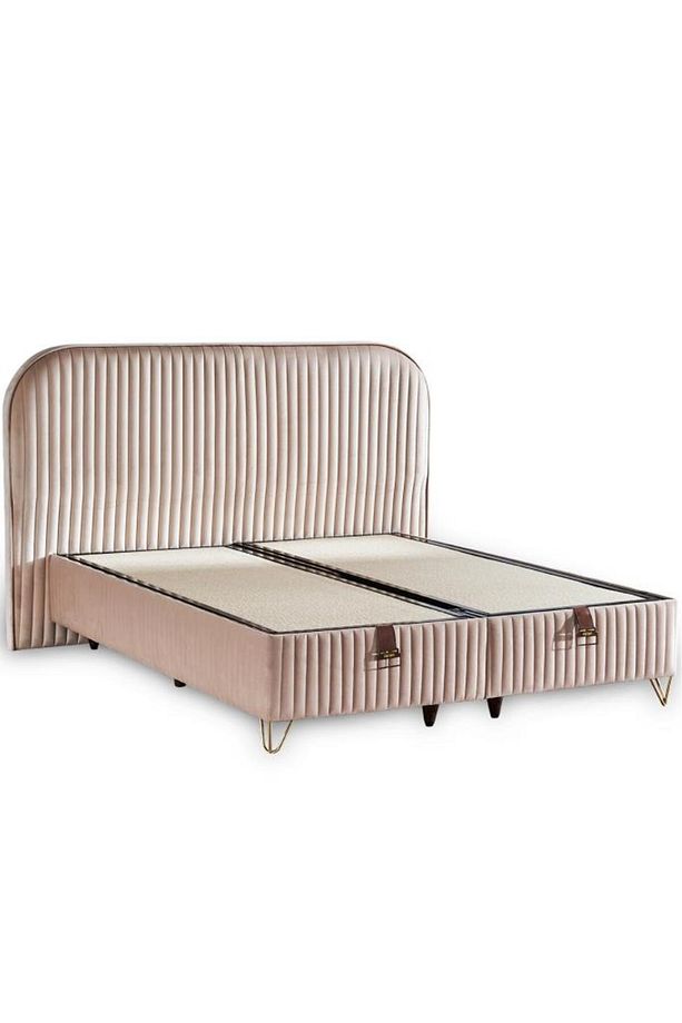 Line Visco Lüks Baza ve Başlık Seti 90x190 cm Tek Kişilik Baza ve Başlık Takımı Krem Babyface - 1