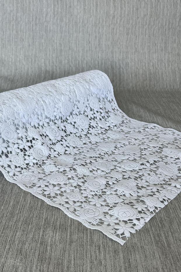 Pvc Hole-Free Six Transparent Coating Lace Shelf Cover - Rose_1010-A