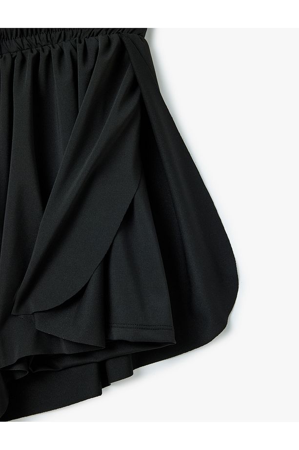 Yırtmaçlı Beli Lastikli Taytlı Mini Spor Şort - 6