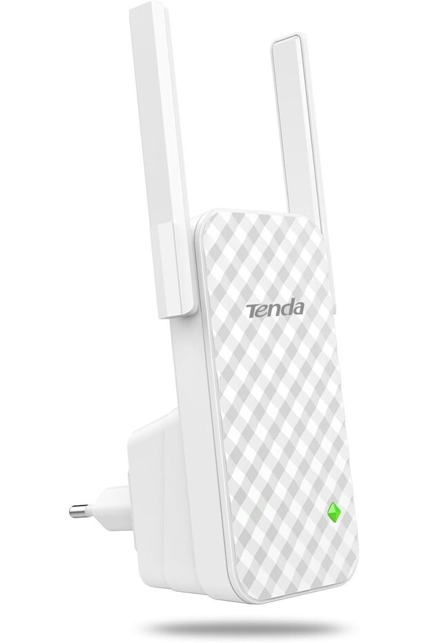 A9 N300 Universal WiFi Range Extender Repeater with 2 External Antennas - White - 1