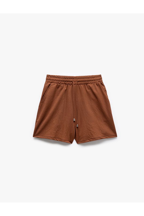 Regular Fit Cepli Beli Bağcıklı Normal Paça Mini Şort - 3