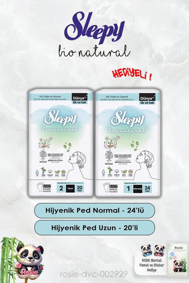 Sanitary Pads Long 20S and Sanitary Normal 24S Bio Natural and Rosie