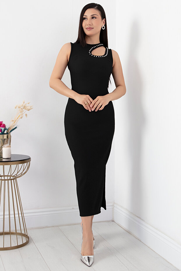 Göğüs Taşlı Kaşkorse Elbise ESP049 - 6