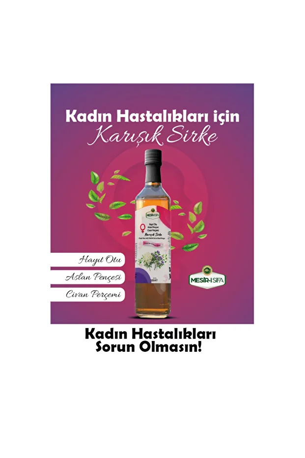 Hayıt Otu Aslan Pençesi Civan Perçemi İçerikli Karışık Sirke 500ml - 1