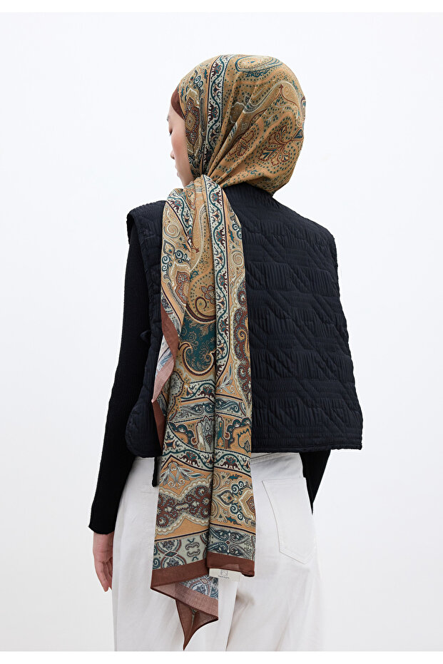 شال مقيم بني غامق - 4