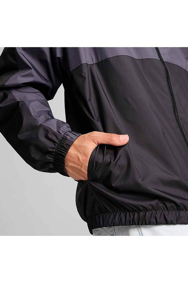 627473-01 Mesh Lined Windbreaker Erkek Yağmurluk-r&amp;uuml;zgarlık Siyah - 5