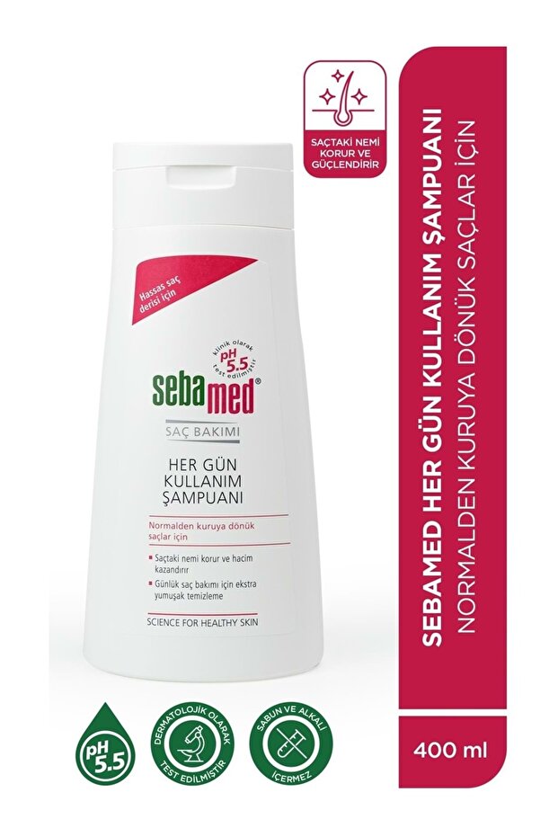 Şampuan 400ML Hergün Kullanım (Tüm Saç Tipleri için) (2 Li Set) - 3
