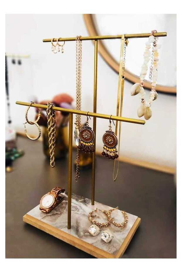 2'Li t Model Gold Metal Decorative Design Jewelry Stand