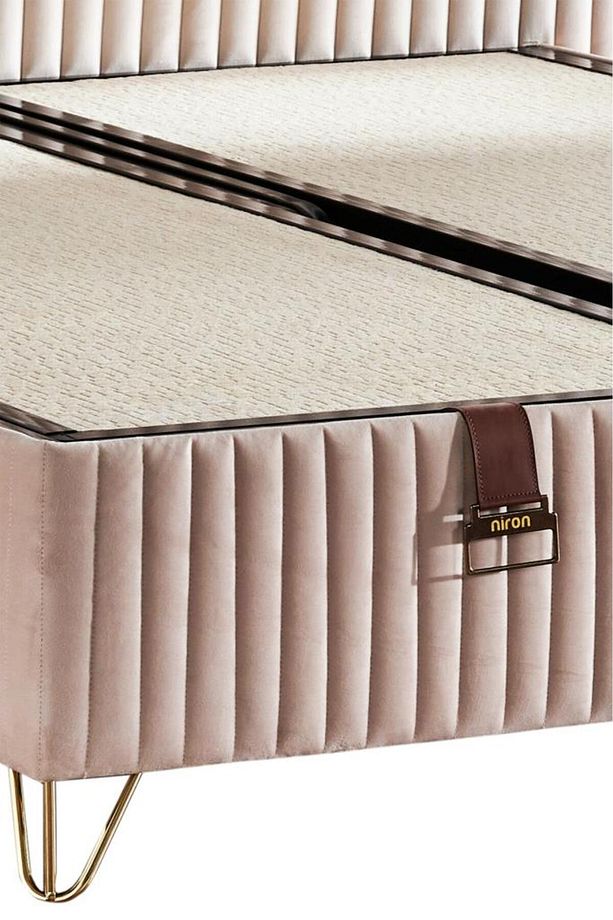 Line Visco Lüks Baza ve Başlık Seti 180x200 cm Çift Kişilik Baza ve Başlık Takımı Krem Babyface - 7