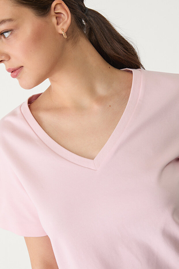 Basic kalın regular fit t-shirt - 4