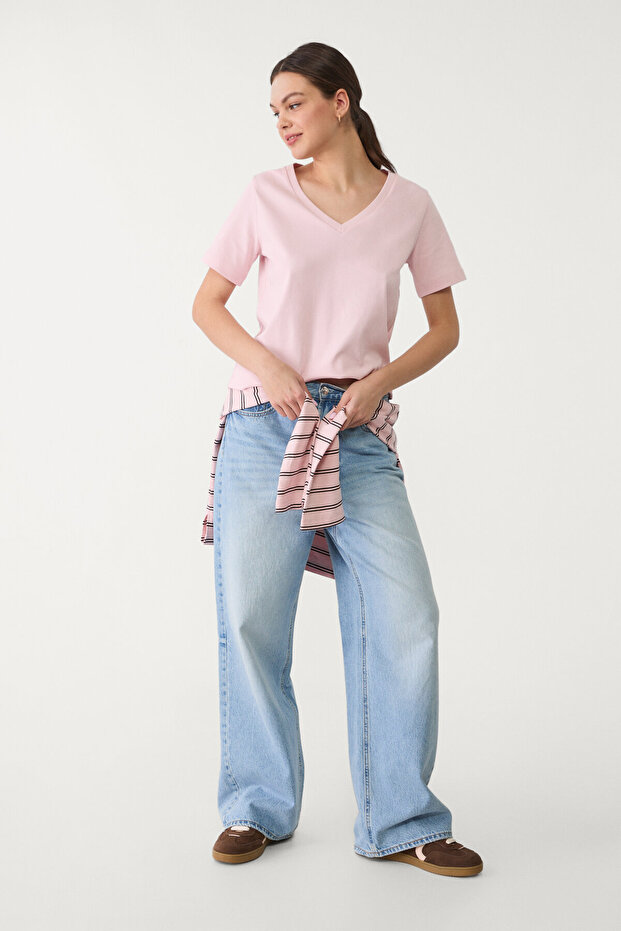 Basic kalın regular fit t-shirt - 2