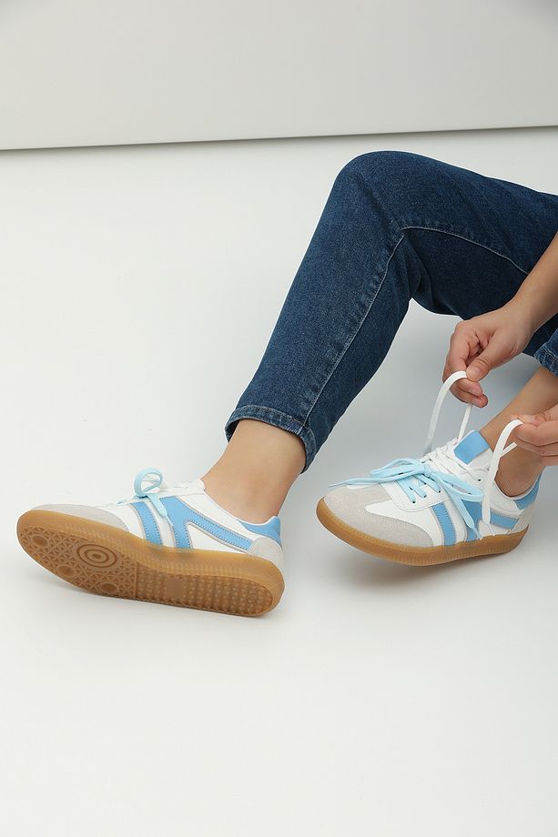 Çift Bağcıklı Retro Kadın Sneaker Ayakkabı - 2