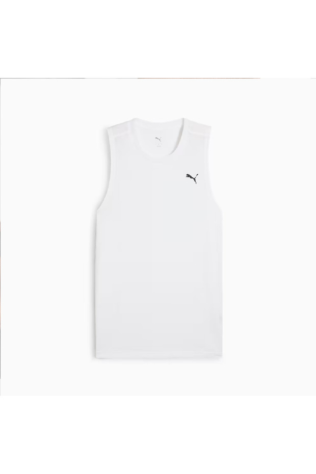 قميص تدريب أبيض للرجال من Tad Tech Triblend بدون أكمام - 6