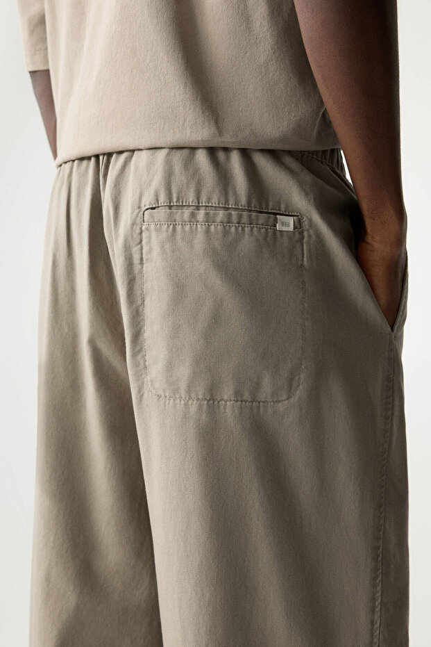 Keten karışımlı jogger pantolon - 3