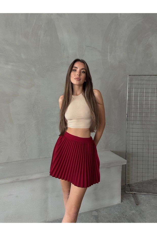 Women's Mini Skirt Plisse Premium Mini Skirt