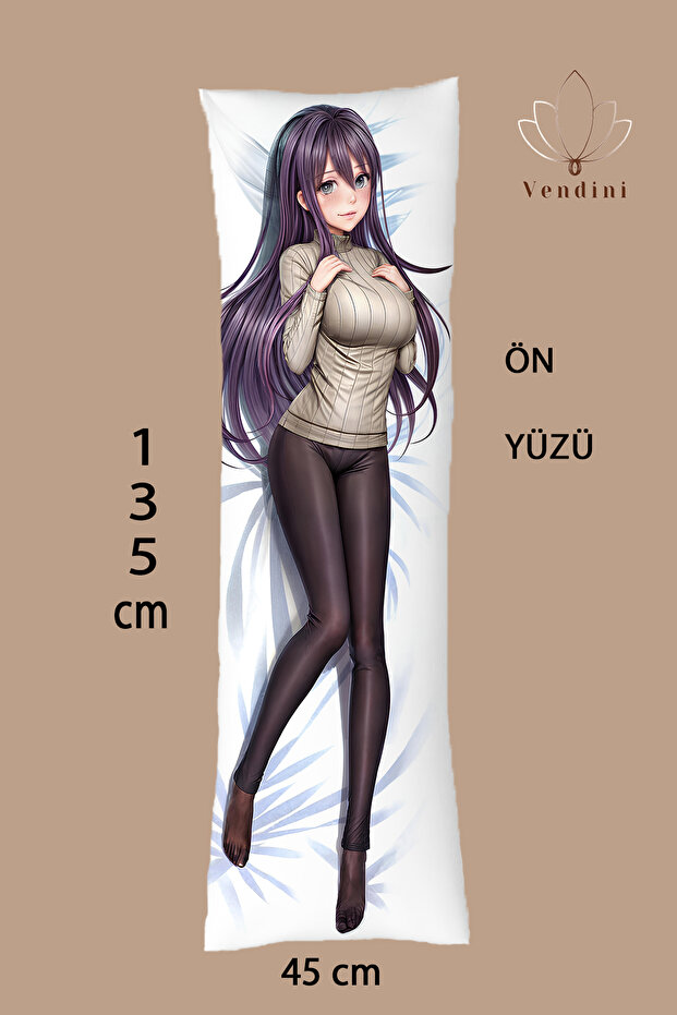 غطاء وسادة معانقة مطبوع على الوجهين من Doki Doki Yuri