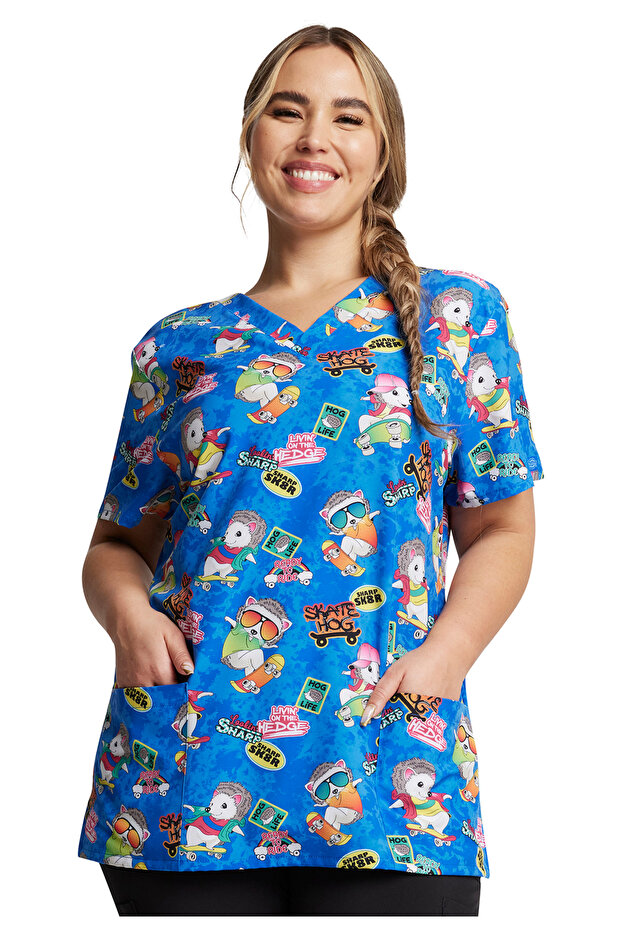 DK717 Kirpi Baskılı Üst - 1