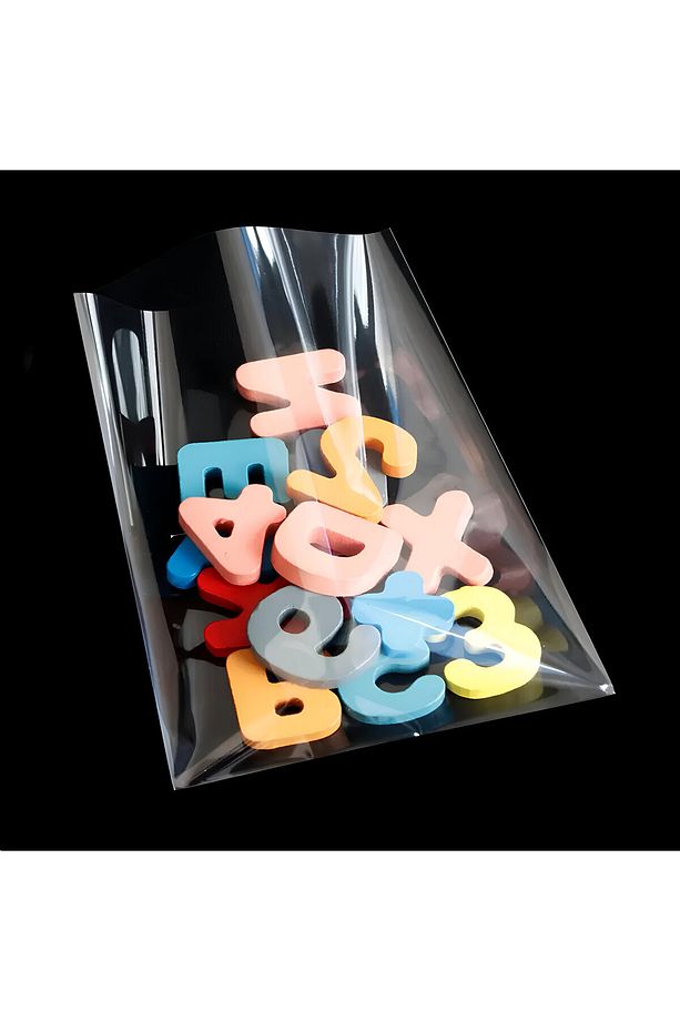 100 Adet 13x20 Cm Bantsız Şeffaf Opp Jelatin Poşet, Kurabiye Ve Şekerleme Poşeti - 3