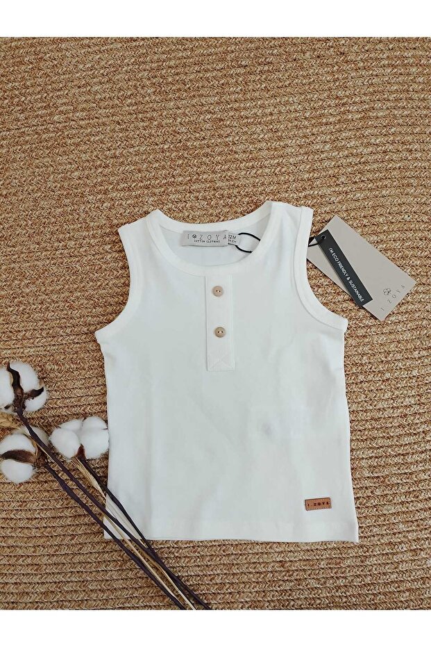 Unisex Baby+Child Undershirt Cotton with Elastane / Sleeveless 9 Months-4 Years