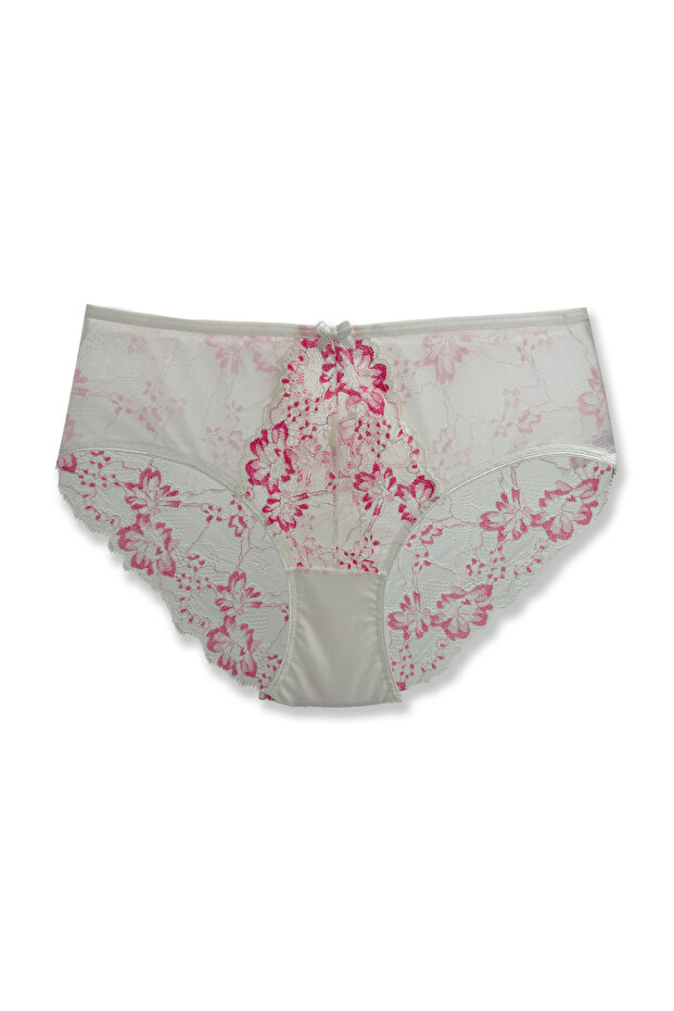 Double Color Lace Tulle High Waist Women's Panties
