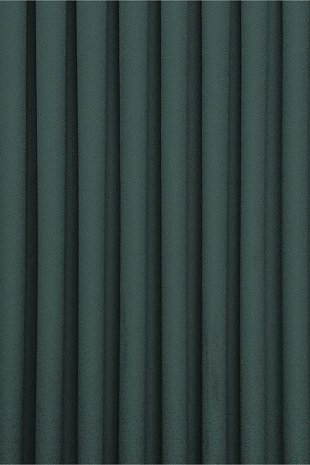 Fon Perde - Jakar Serisi Flora Desen Zümrüt Yeşili Sık Pile(1x3) Tek Kanat Curtain - 5