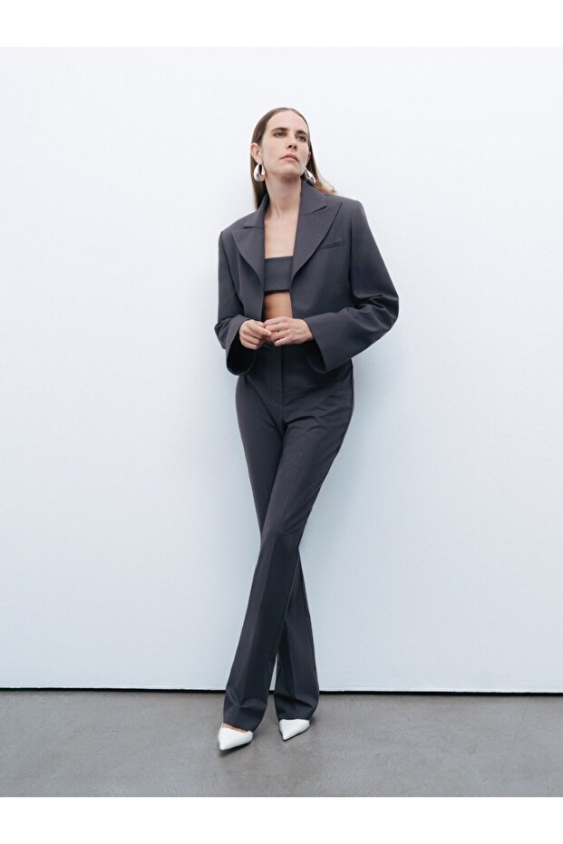 Vatkalı Crop Ceket - 5