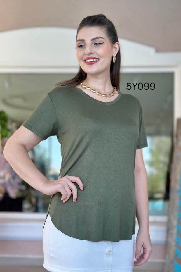 V Yaka Bambu Basic Tshirt 5y099 - 1