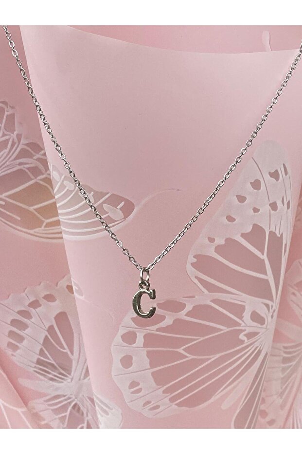 Letter C Steel Tarnish 316L Elegant Necklace