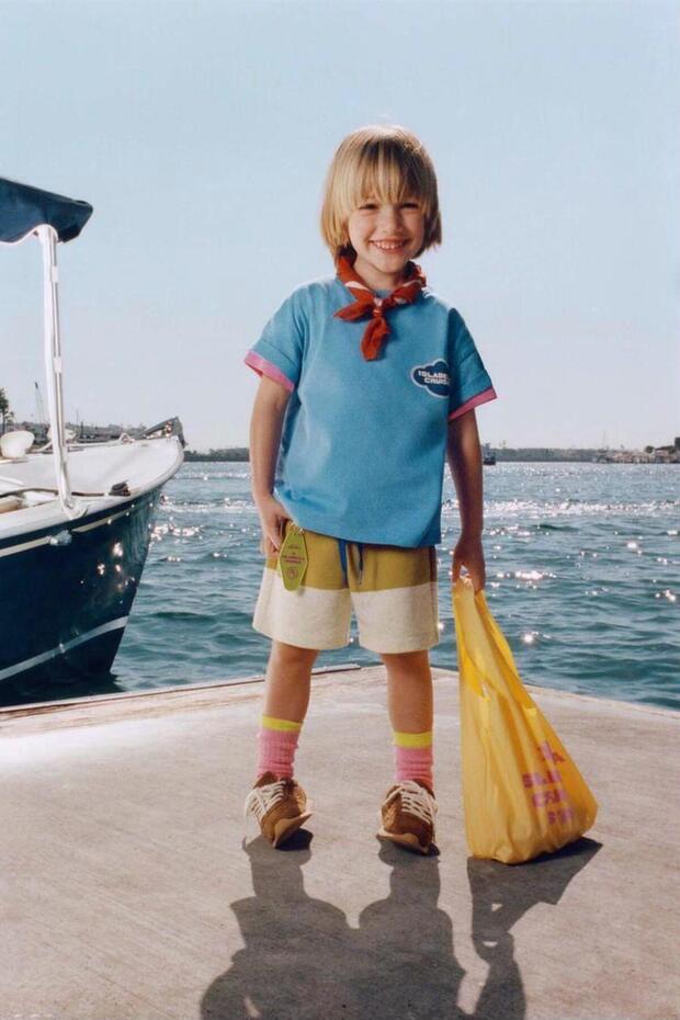 Boys Sailor Themed Short Sleeve T-Shirt and Shorts Set