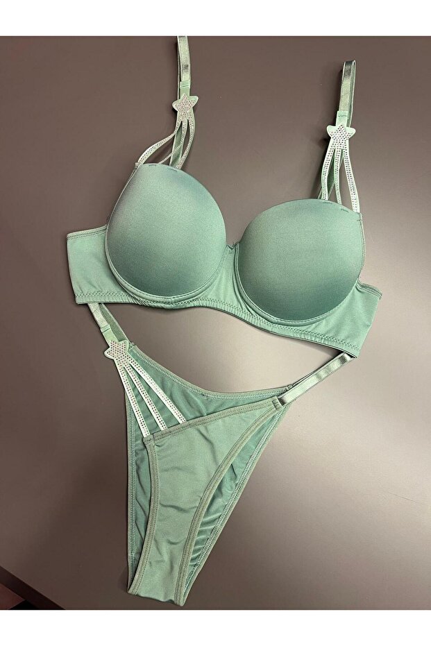 Water Green Star Supported Breastfeeding Set
