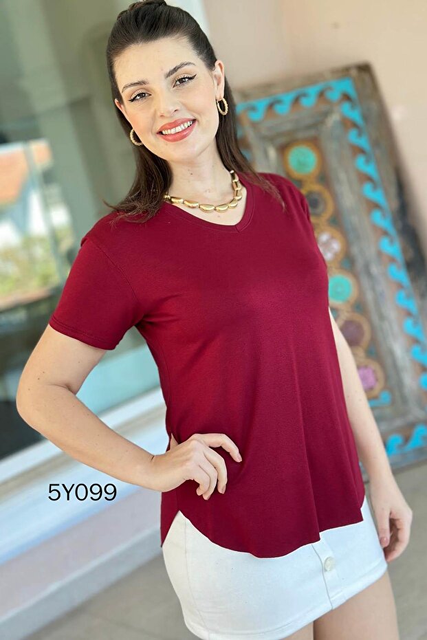 V Yaka Bambu Basic Tshirt 5y099 - 5