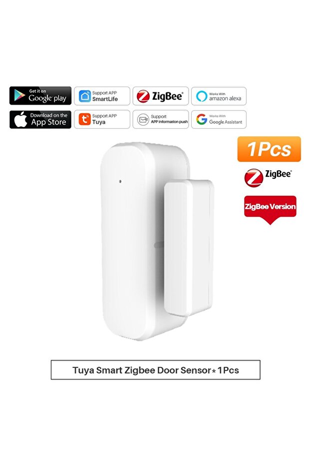 مستشعر الباب الذكي Tuya إصدار Zigbee، كاشف فتح وإغلاق الباب والنافذة، أمان المنزل الذكي Al - 1