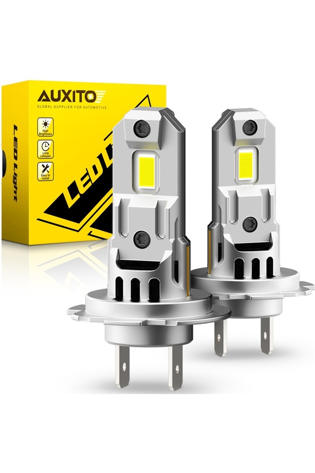 H7 AUXITO 2Pcs H7 Turbo LED Lights 12V Mini Car Head Lamp 7035 SMD Wireless H7 LED Automotive Headli