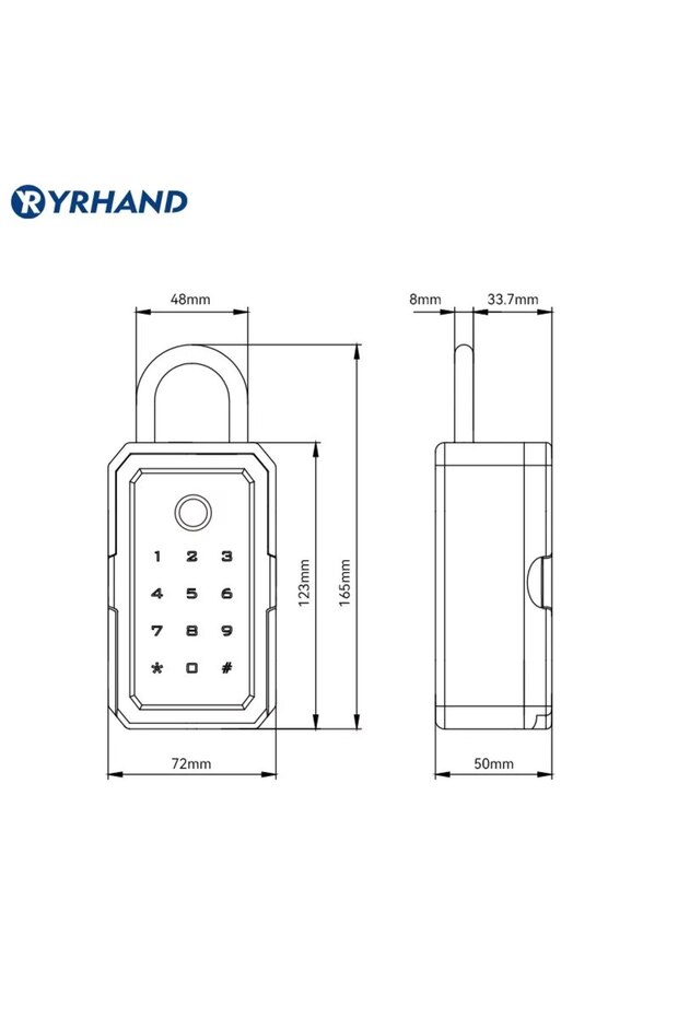 صندوق أمان ذكي ببصمة الإصبع من إصدار TY Ttlock مزود بكلمة مرور وقفل رقمي ذكي - 6