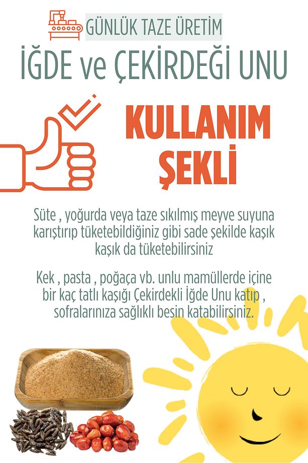 İğde Ve Çekirdeği Unu - 100 gr - Günlük Üretim Iğde Ve Çekirdeği Unu Tozu , Iğde Unu , Iğde Tozu - 4