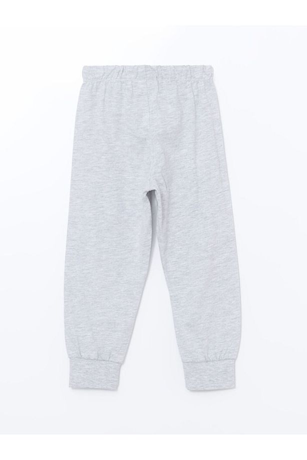 LCW Kids Siyah Bisiklet Yaka Beşiktaş Baskılı Uzun Kollu Erkek Bebek Pijama Takımı - 5