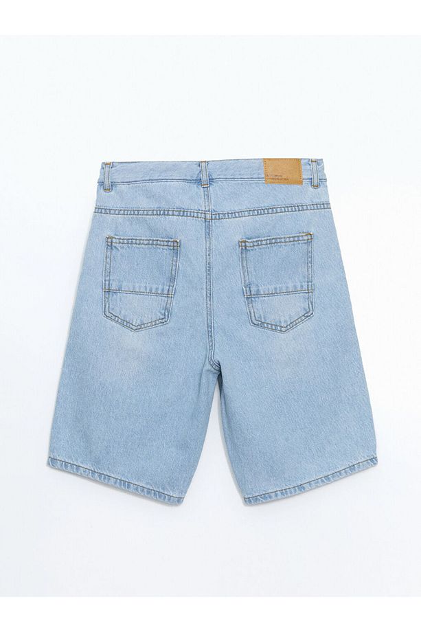 LCW Beli Ayarlanabilir Lastikli Erkek Çocuk Jean Şort - 3