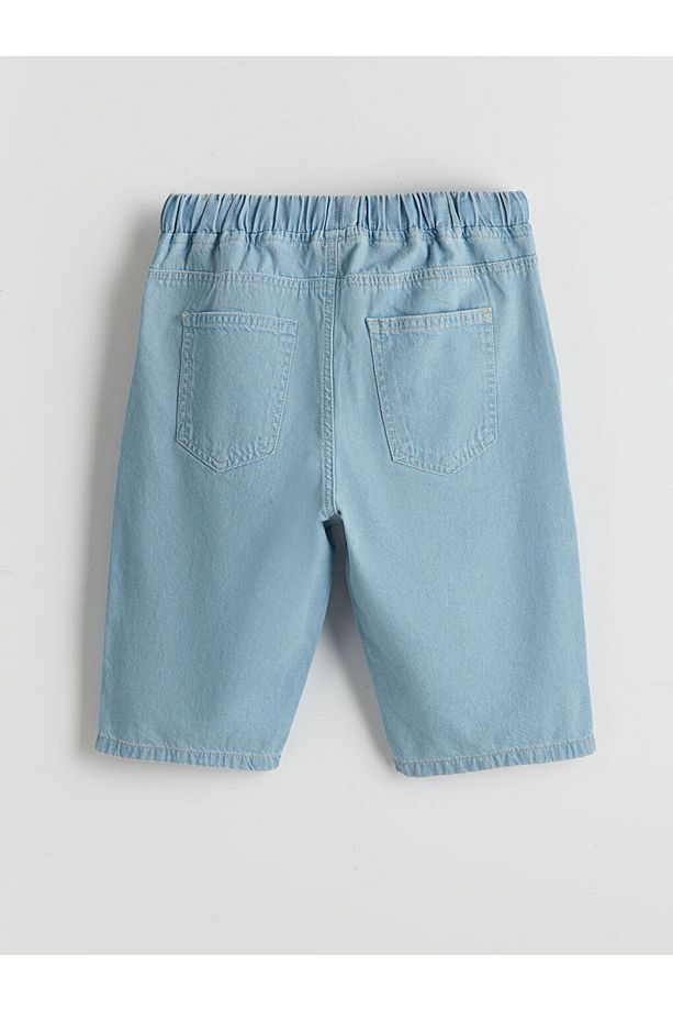 Yeni Sezon Beli Lastikli Erkek Cocuk Jean Sort - S5BE93Z4 - 2