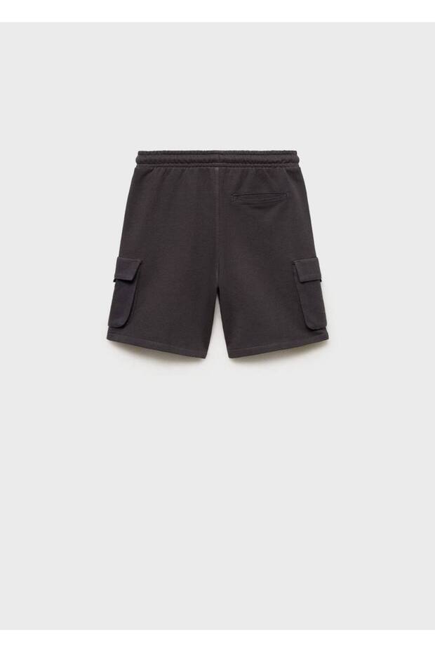 İp detaylı kargo bermuda şort - 2