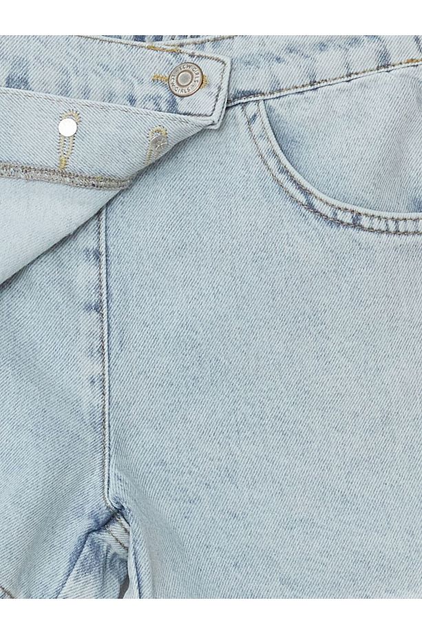 LCW Beli Lastikli Kız Çocuk Jean Şort Etek - 2