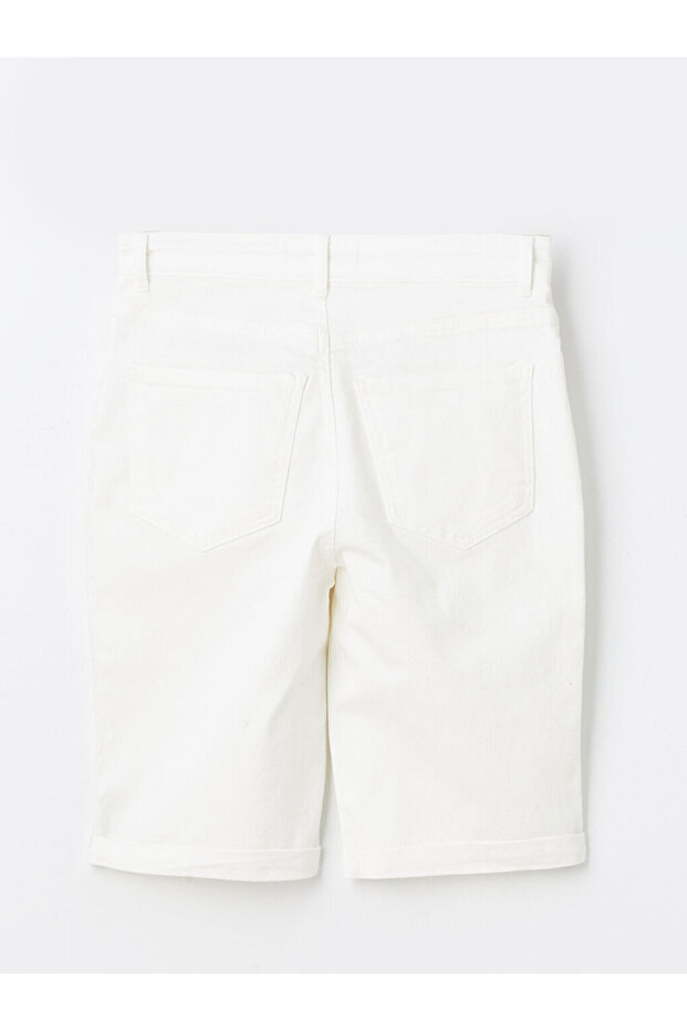 LCW Normal Bel Bermuda Fit Kadın Jean Şort - 6