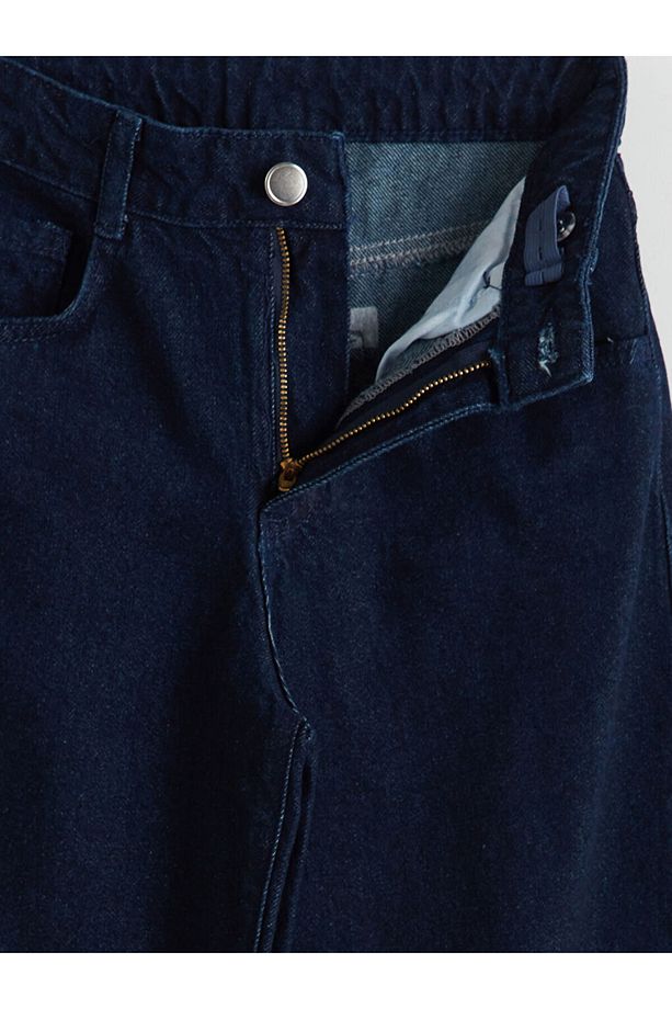 LCW Beli Ayarlanabilir Lastikli Kız Çocuk Jean Pantolon - 3