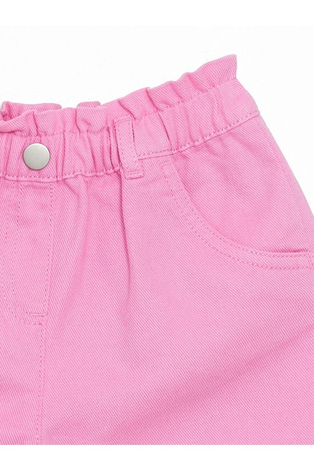 Beli Lastikli Basic Kız Çocuk Şort - 2