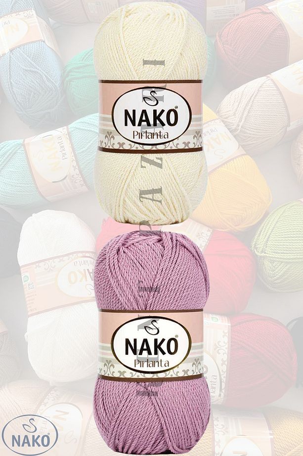 Nako Pırlanta El Örgü İpi Amigurumi İpi 10 Adet Karışık Renkler %100 Premium Mikro Akrilik 225 Metre - 4
