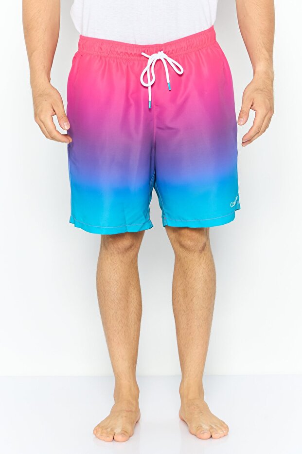 Men Brand Logo Board Shorts, Pink